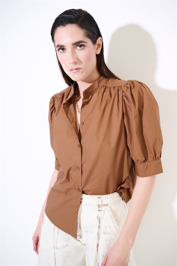 CAMICIA MEZZA MANICA CON COLLO COREANA