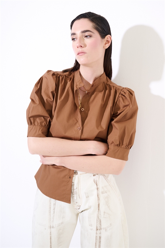 CAMICIA MEZZA MANICA CON COLLO COREANA