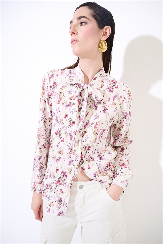 CAMICIA MEZZA MANICA CON COLLO COREANA BISCOTTO