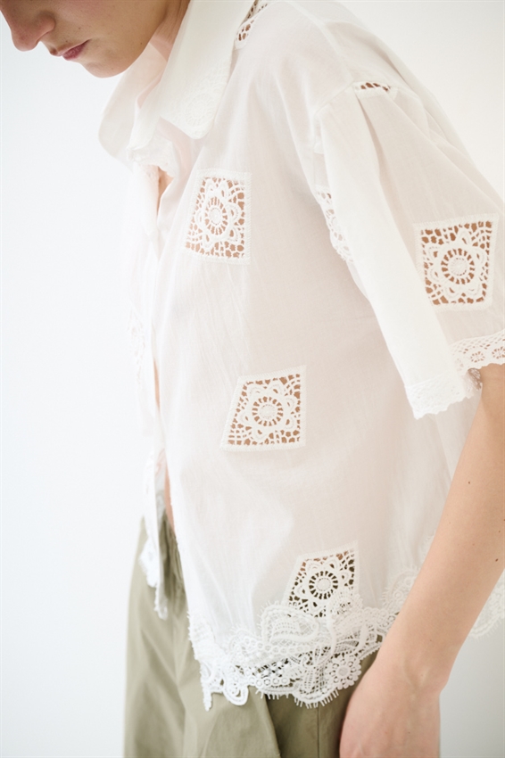 CAMICIA IN PIZZO IN COTONE