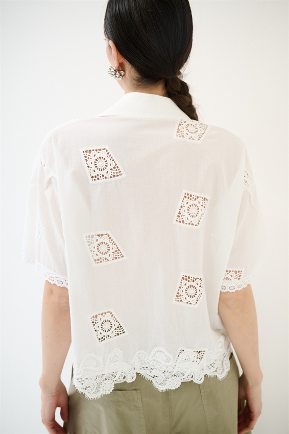 CAMICIA IN PIZZO IN COTONE