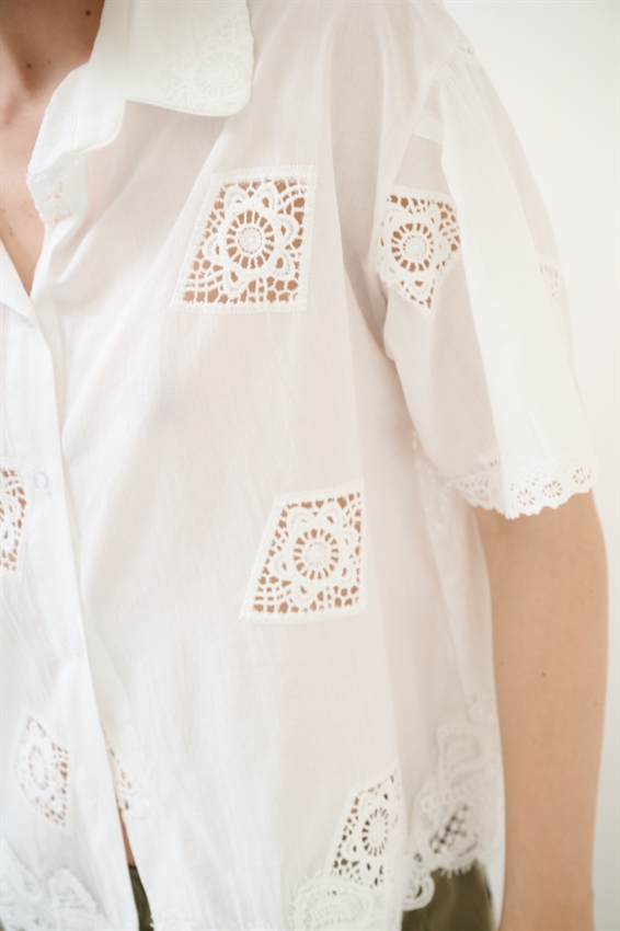 CAMICIA IN PIZZO IN COTONE