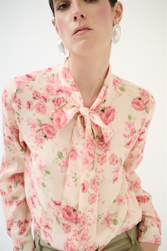 CAMICIA BASIC CON FIOCCO A FANTASIA