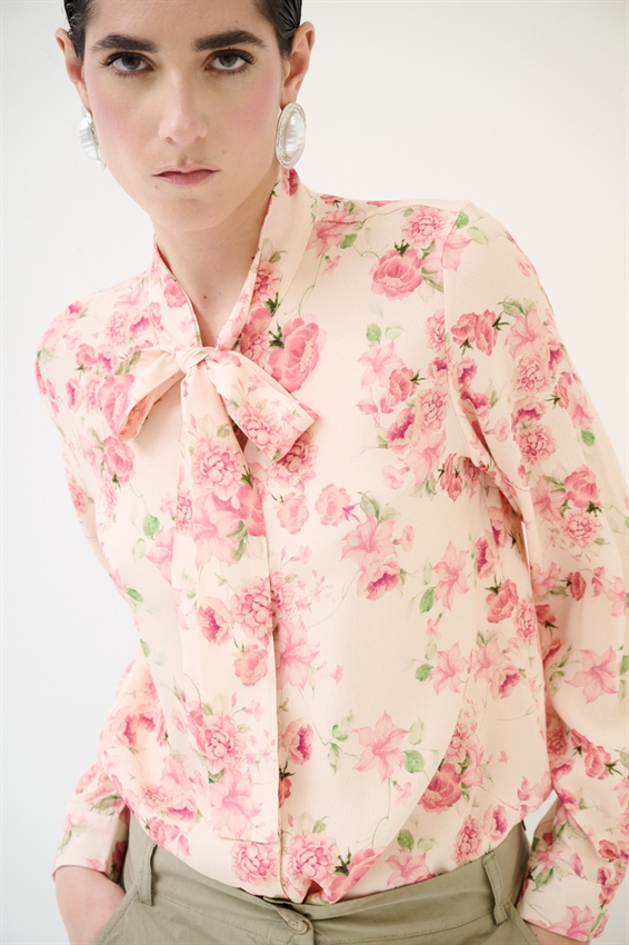 CAMICIA BASIC CON FIOCCO A FANTASIA