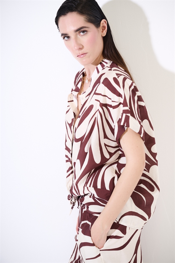 CAMICIA OVER CON NODO A FANTASIA