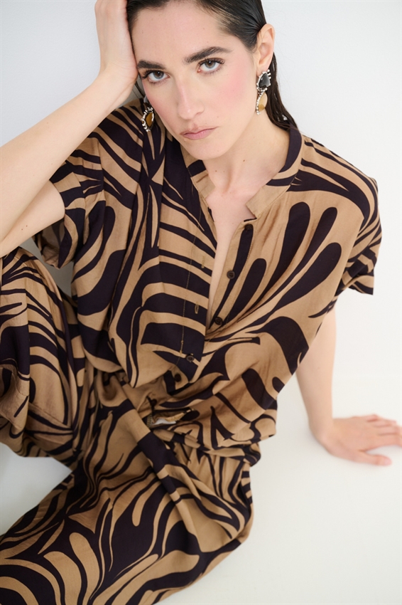 CAMICIA OVER CON NODO A FANTASIA