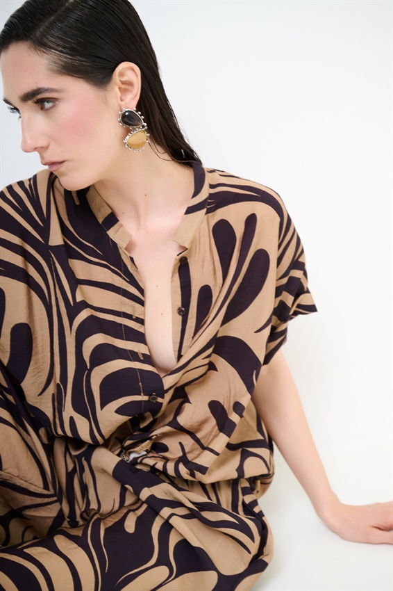 CAMICIA OVER CON NODO A FANTASIA