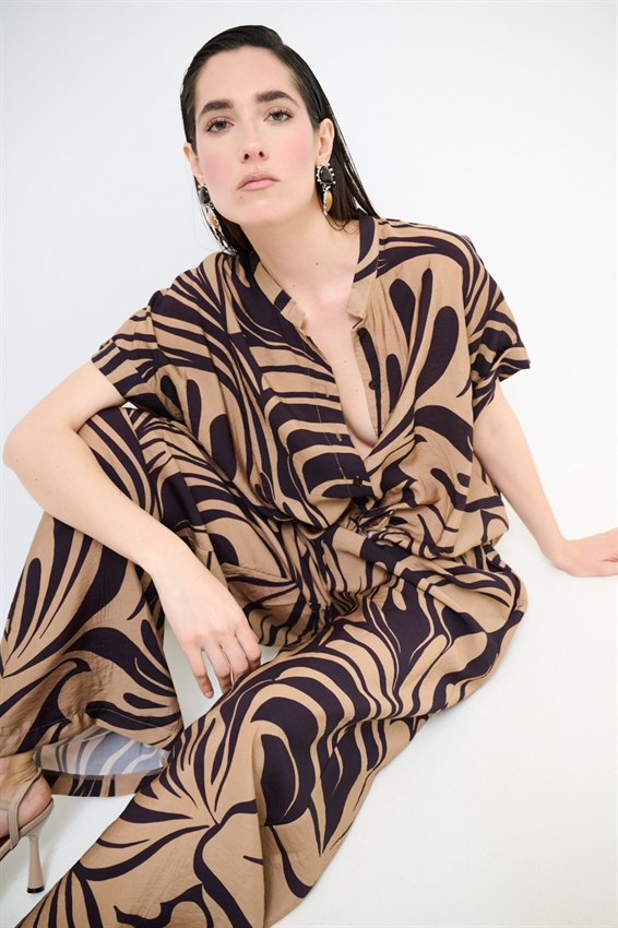 CAMICIA OVER CON NODO A FANTASIA