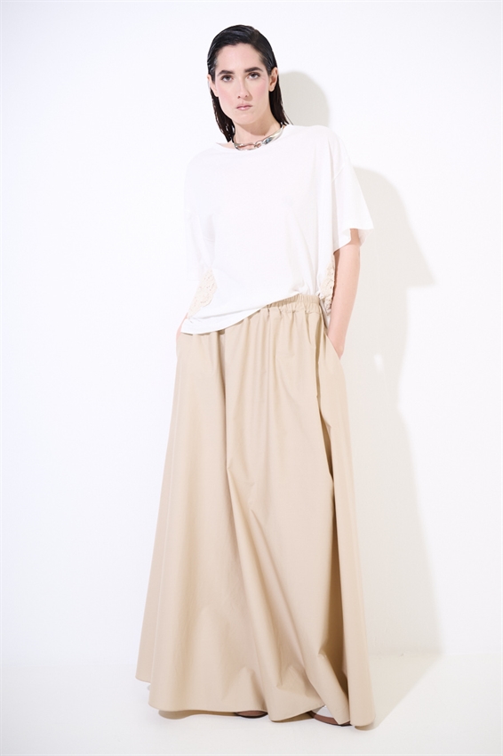 GONNA LUNGA SVASATA BEIGE