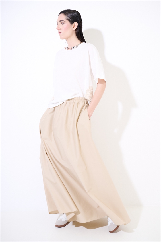 GONNA LUNGA SVASATA BEIGE