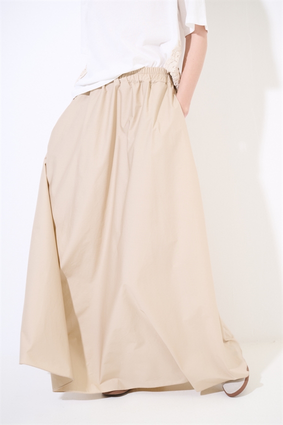 GONNA LUNGA SVASATA BEIGE