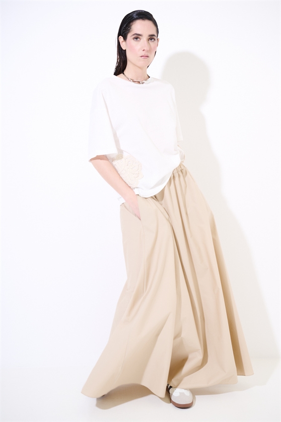 GONNA LUNGA SVASATA BEIGE