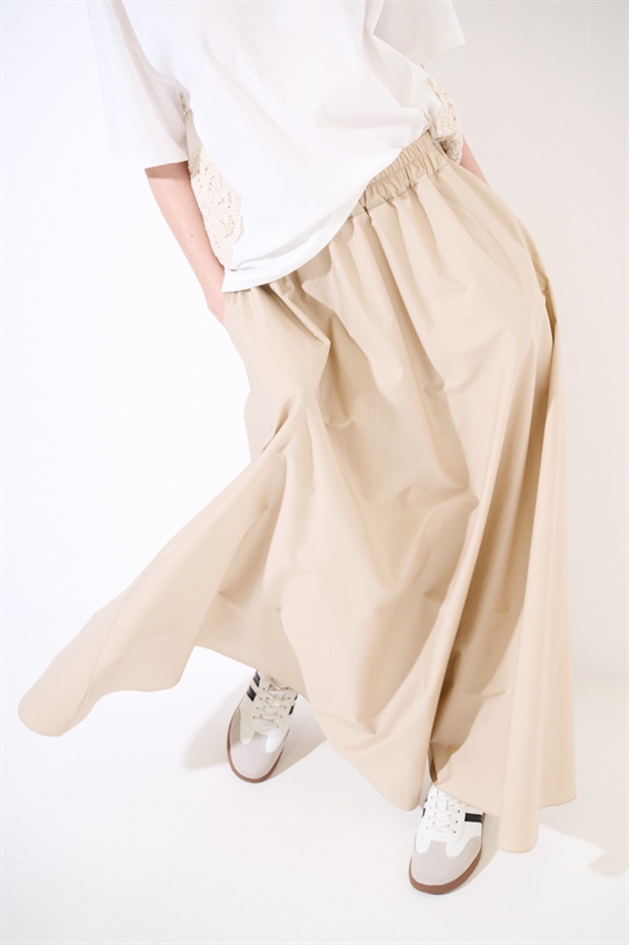 GONNA LUNGA SVASATA BEIGE