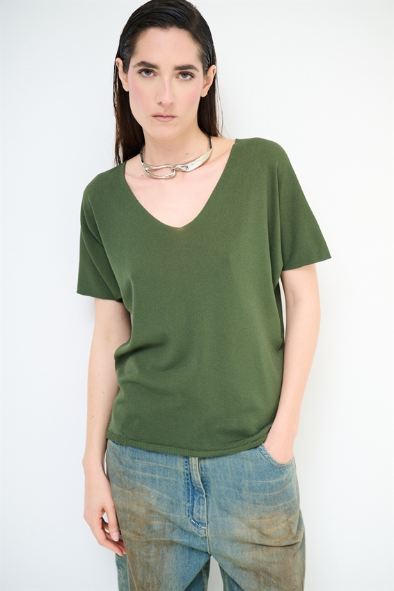 MAGLIA SCOLLO V INTEGRALE VERDE MILITARE