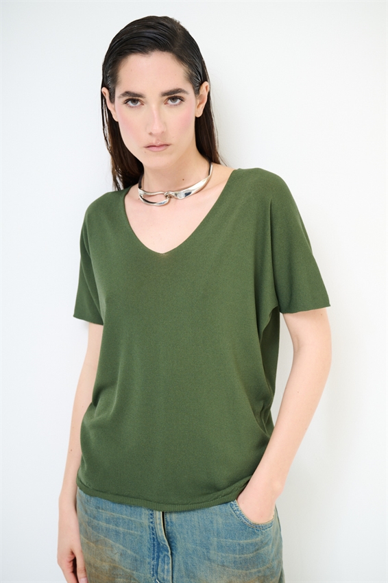 MAGLIA SCOLLO V INTEGRALE VERDE MILITARE