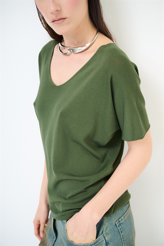 MAGLIA SCOLLO V INTEGRALE VERDE MILITARE