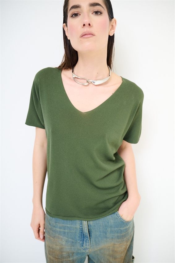 MAGLIA SCOLLO V INTEGRALE VERDE MILITARE