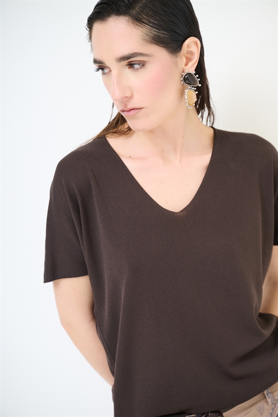 MAGLIA SCOLLO V INTEGRALE MORO