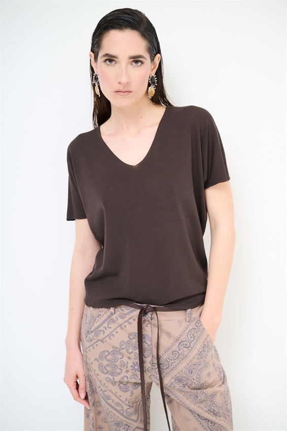 MAGLIA SCOLLO V INTEGRALE MORO