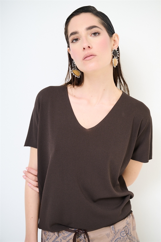 MAGLIA SCOLLO V INTEGRALE MORO