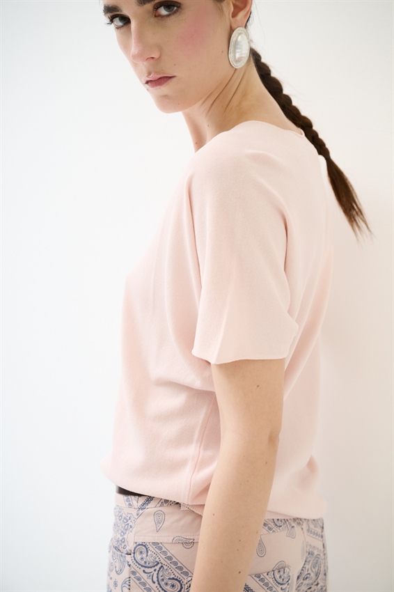 MAGLIA SCOLLO V INTEGRALE ROSA