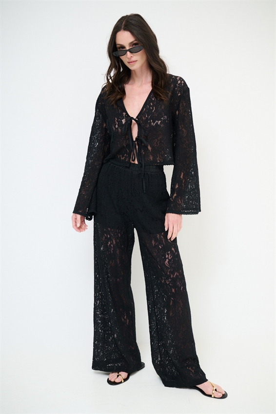 PANTALONE IN PIZZO CON FODERA MUSSOLA