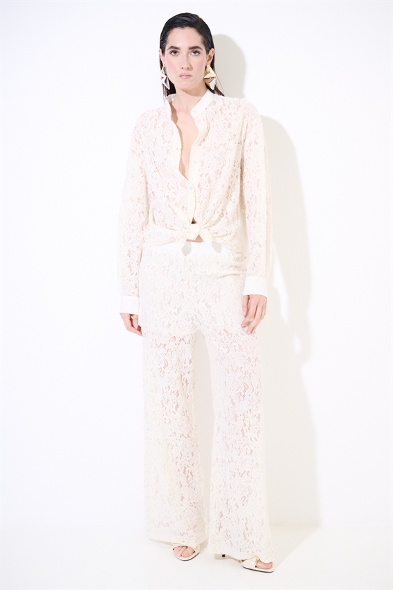 PANTALONE IN PIZZO CON FODERA MUSSOLA