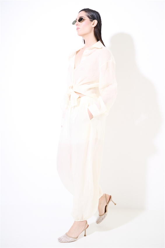 PANTALONE BALLOON CON FODERA IN COTONE