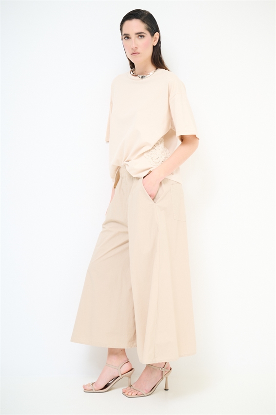 PANTAGONNA CON ELASTICO IN TELA