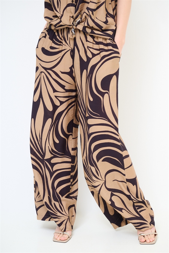 PANTALONE AMPIO CON ELASTICO A FANTASIA