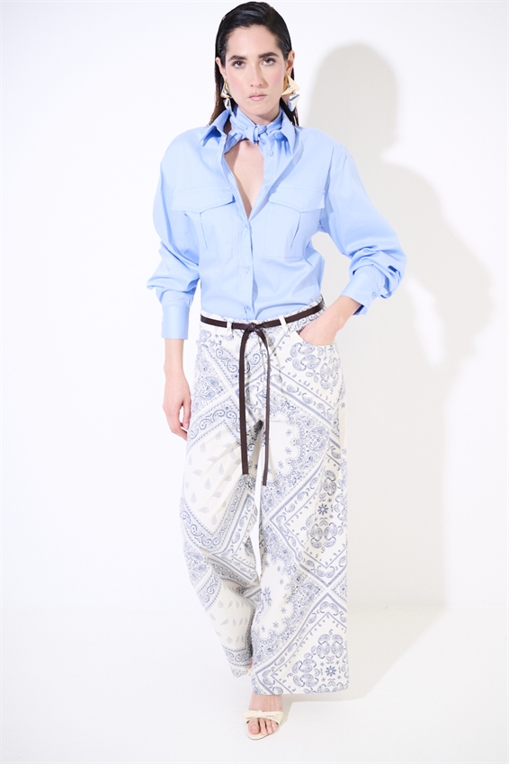 PANTAPALAZZO STAMPA BANDANA BURRO