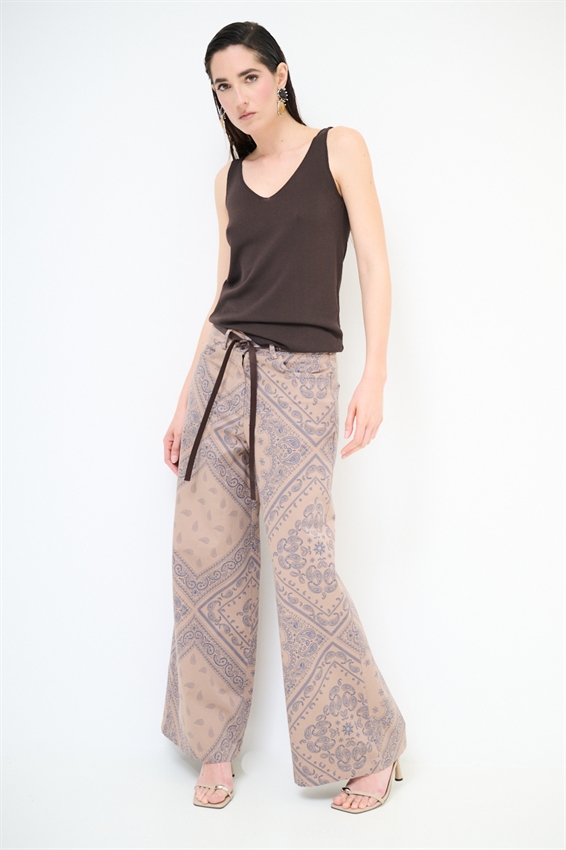 PANTAPALAZZO STAMPA BANDANA MORO