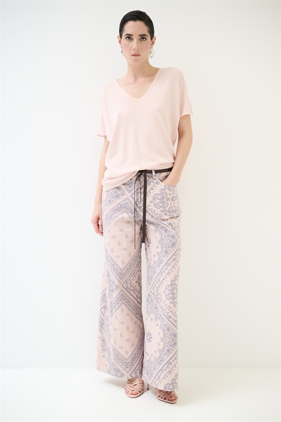 PANTAPALAZZO STAMPA BANDANA ROSA