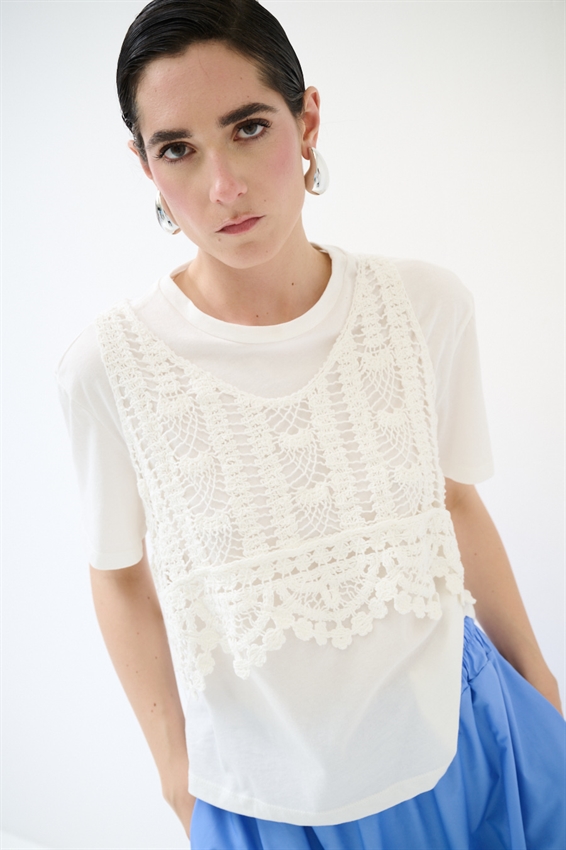 T-SHIRT OVER CON TOP MACRAME