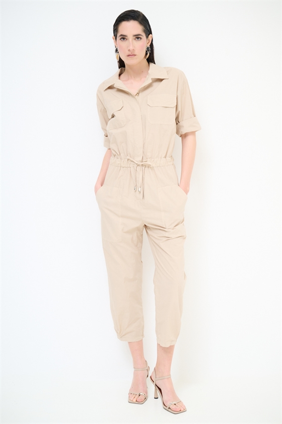 TUTA INTERA CON TASCHE IN TELA SAFARI