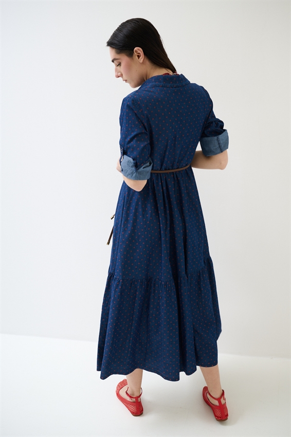 ABITO CHEMISIER A POIS CON MEZZA MANICA