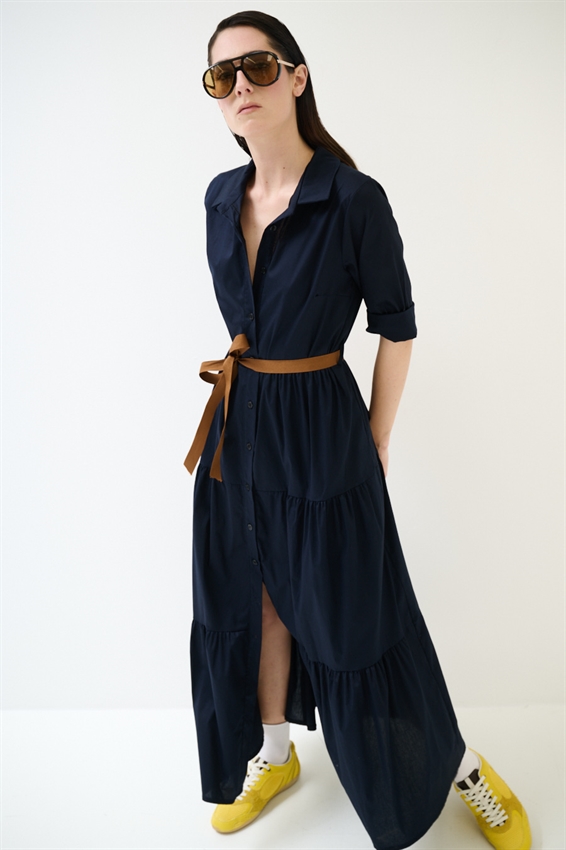 ABITO CHEMISIER LUNGO CON BALZE E MANICA A 3/4