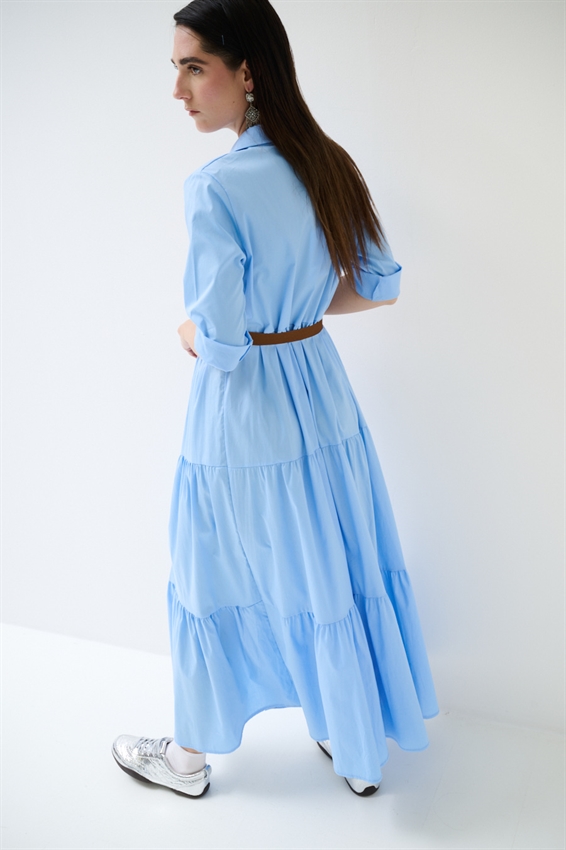 ABITO CHEMISIER LUNGO CON BALZE E MANICA A 3/4