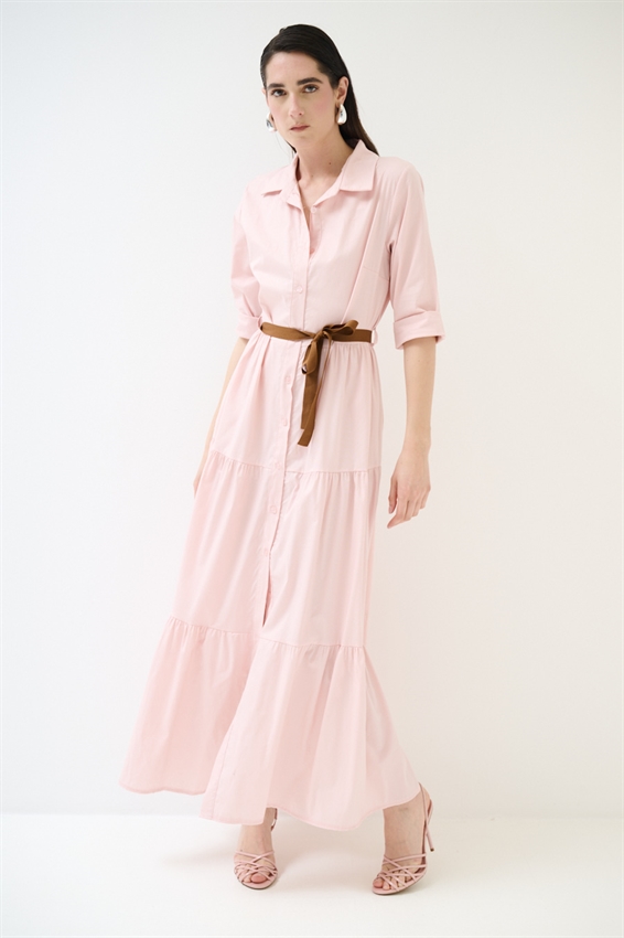 ABITO CHEMISIER LUNGO CON BALZE E MANICA A 3/4