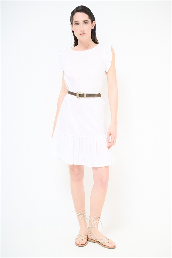 ABITO CORTO CON BALZA SUL FONDO