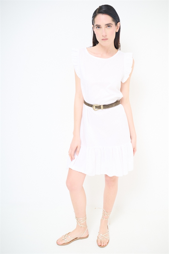 ABITO CORTO CON BALZA SUL FONDO