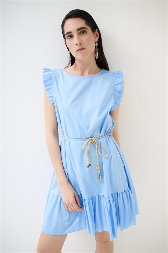 ABITO CORTO CON BALZA SUL FONDO