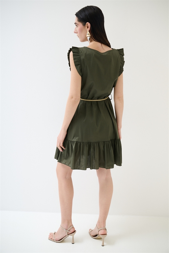 ABITO CORTO CON BALZA SUL FONDO