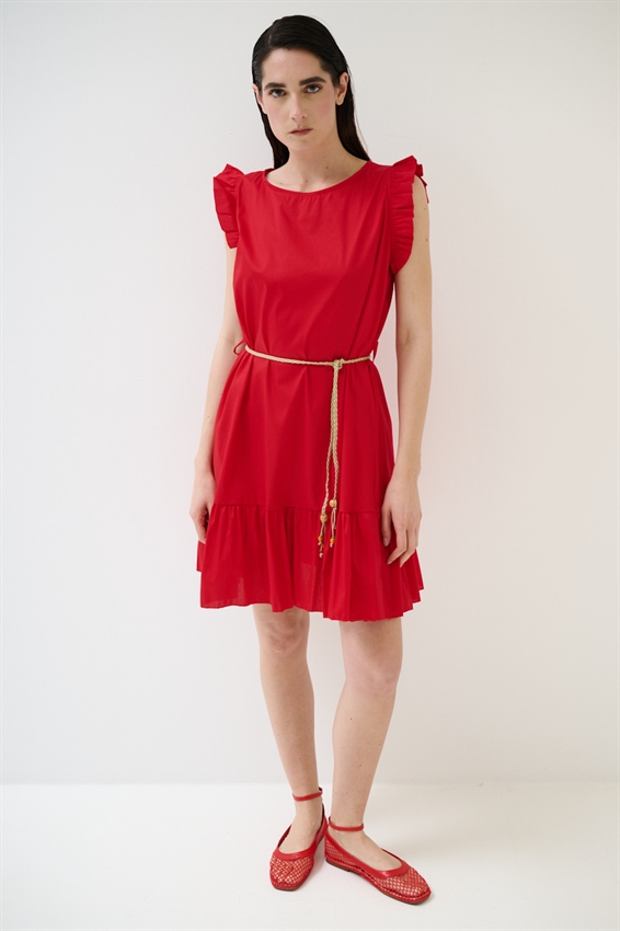 ABITO CORTO CON BALZA SUL FONDO