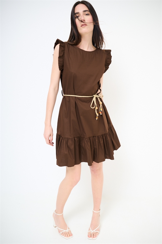 ABITO CORTO CON BALZA SUL FONDO