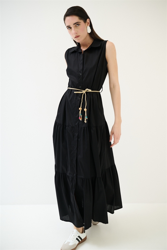 ABITO CHEMISIER LUNGO SMANICATO A BALZE