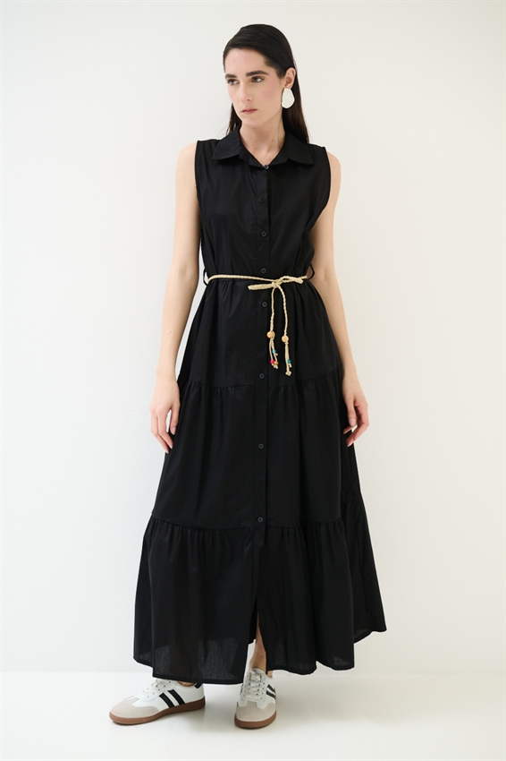 ABITO CHEMISIER LUNGO SMANICATO A BALZE