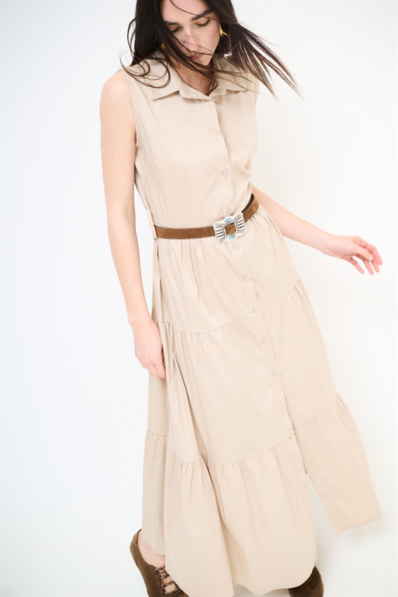 ABITO CHEMISIER LUNGO SMANICATO A BALZE