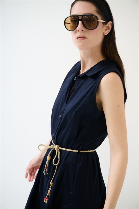 ABITO CHEMISIER LUNGO SMANICATO A BALZE