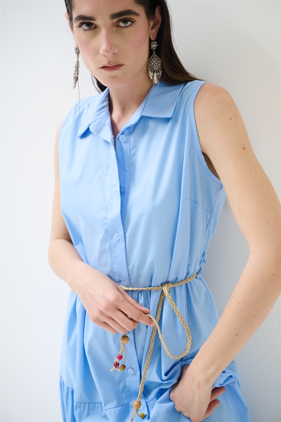 ABITO CHEMISIER LUNGO SMANICATO A BALZE